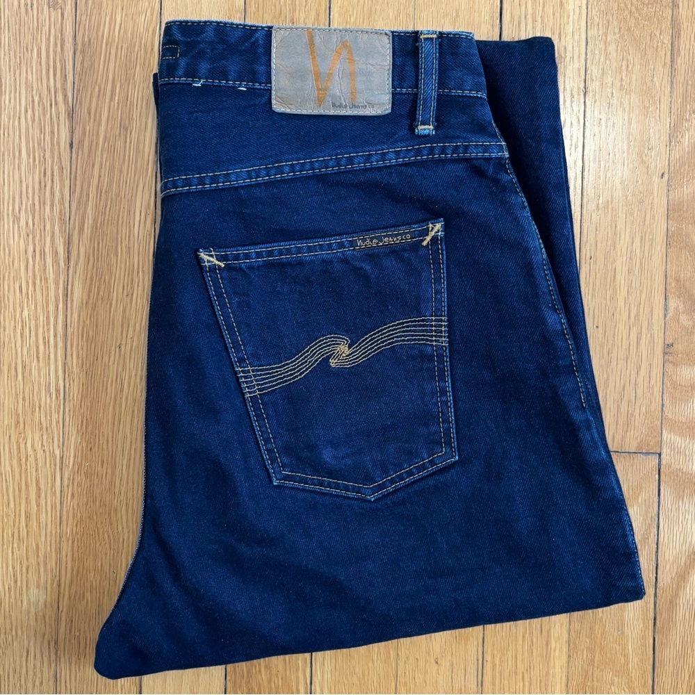 Nudie Jeans Clean Eileen in Indigo Dipped Size 33W 32L Organic Cotton